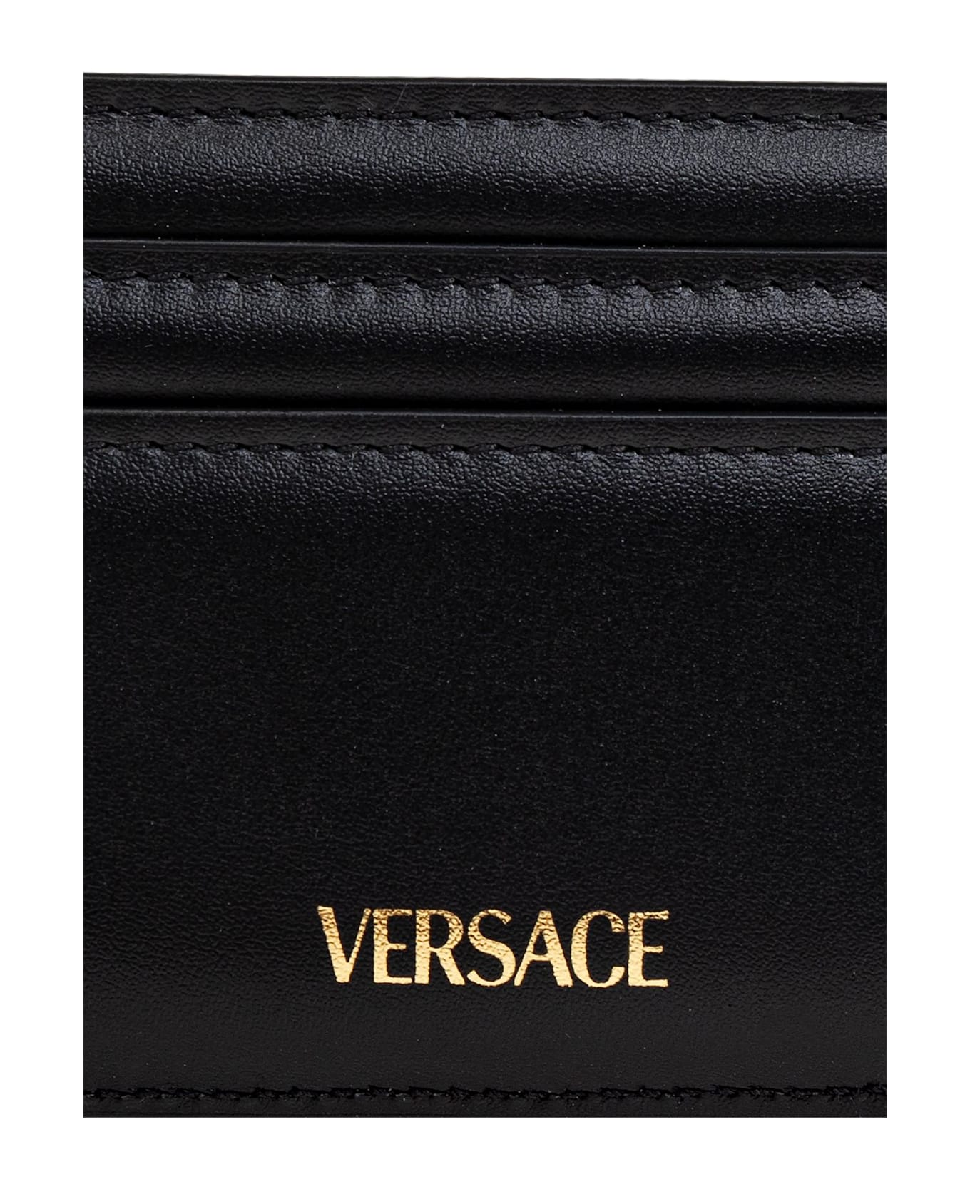Versace Leather Card Holder - BLACK
