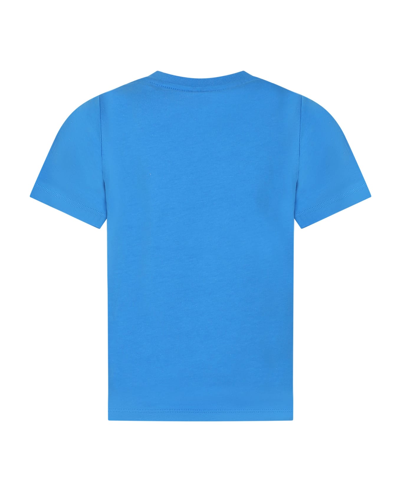 Stella McCartney Kids Blue T-shirt For Boy With Print And Writing - Blue