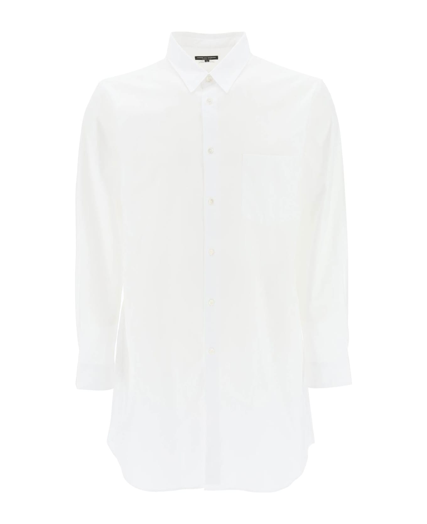 Comme Des Garçons Homme Plus Maxi Shirt In Poplin - WHITE (White) シャツ
