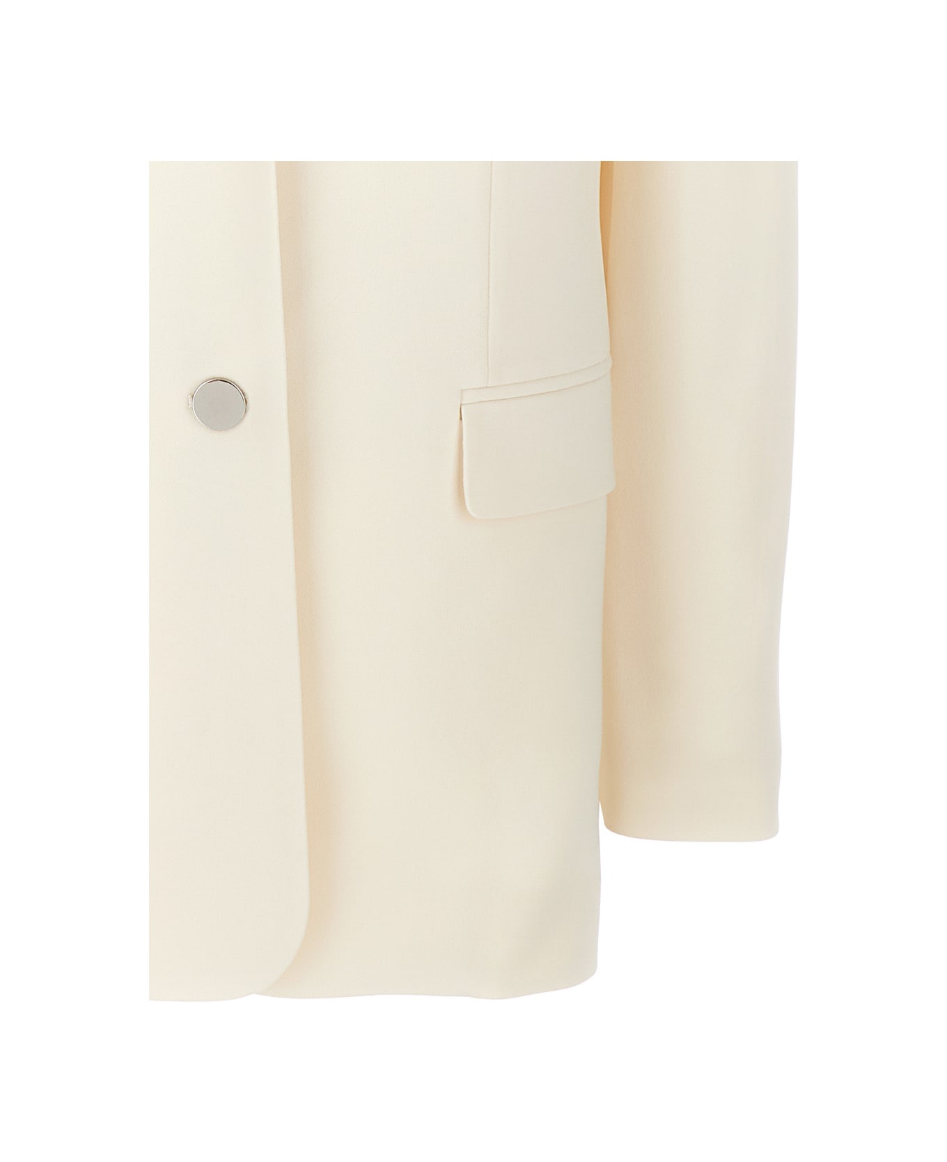 Theory Ivory White Single-breasted Blazer With Classic Lapels In Technical Fabric Woman - White ブレザー