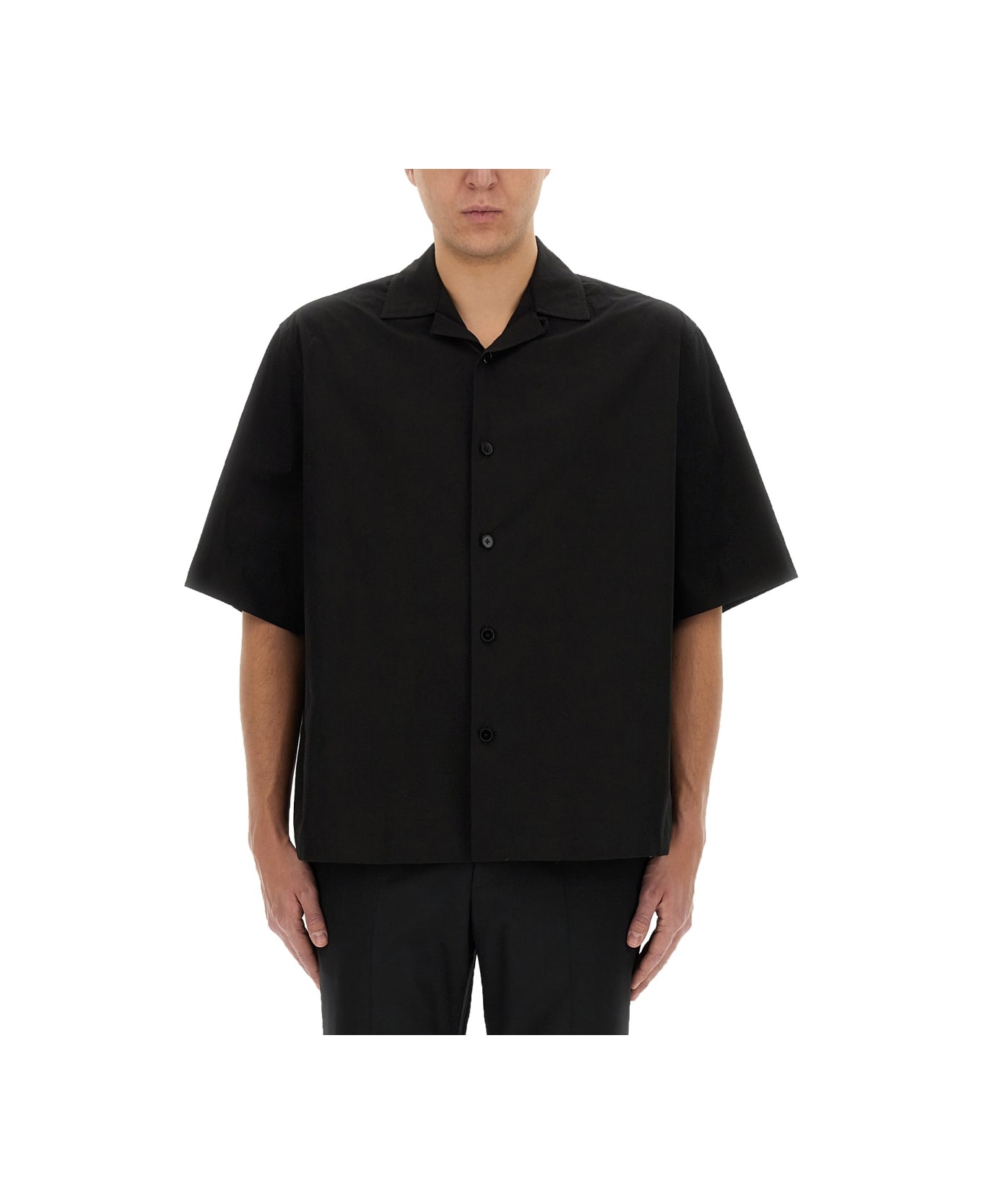 Jil Sander Cotton Shirt - BLACK