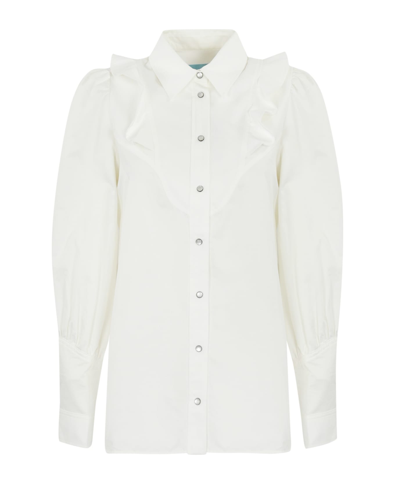 Weekend Max Mara Pancia Shirt In Cotton Twill - Bianco