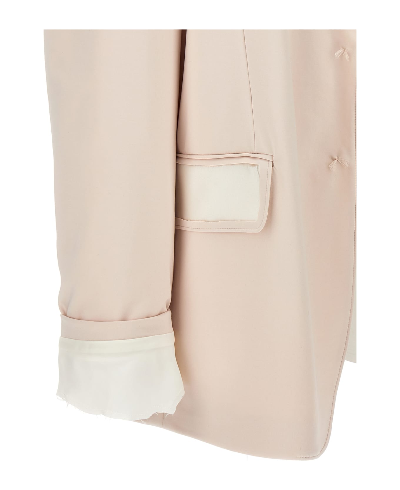 MM6 Maison Margiela Jersey Single Breast Blazer Jacket - Pink
