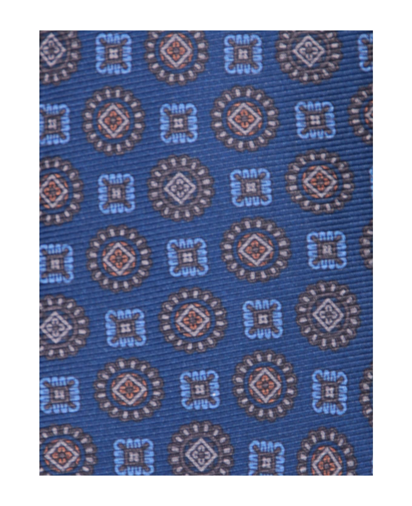 Kiton Blue/dark Blue Patterned Tie - Blue