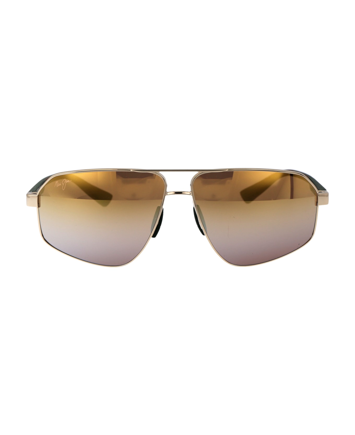 Maui Jim Keawawa Sunglasses - 16 GOLD/SILVER KEWAWA SHINY GOLD W/GREEN