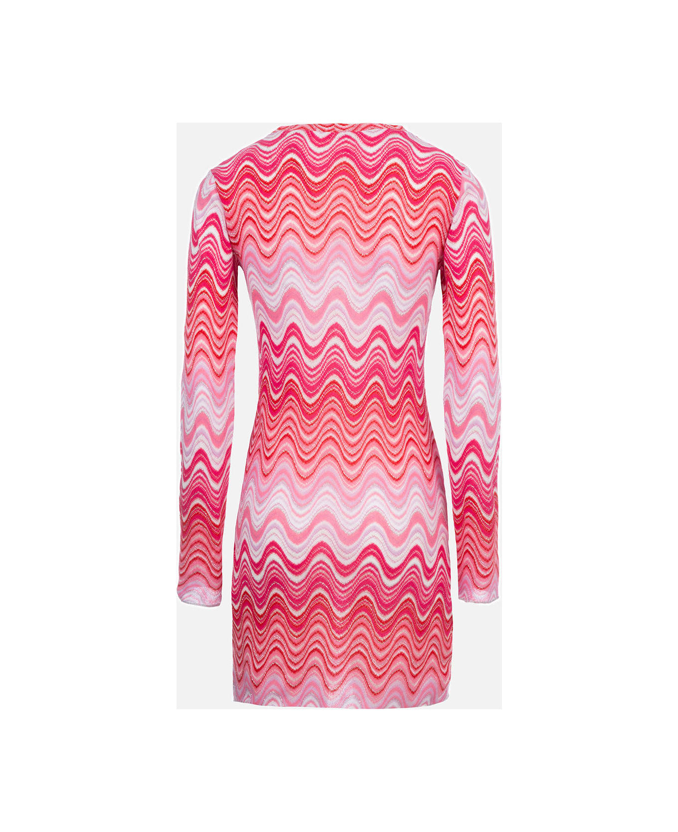 MC2 Saint Barth Woman Raschel Knit Pink Short Dress Imany - PINK
