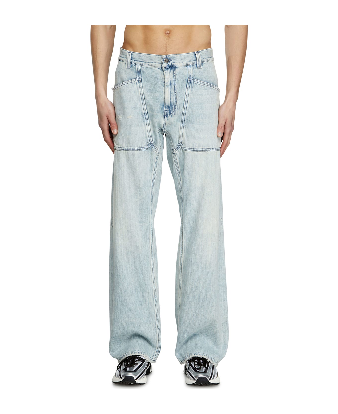 Diesel D-zeta Relaxed Fit Jeans - Blue