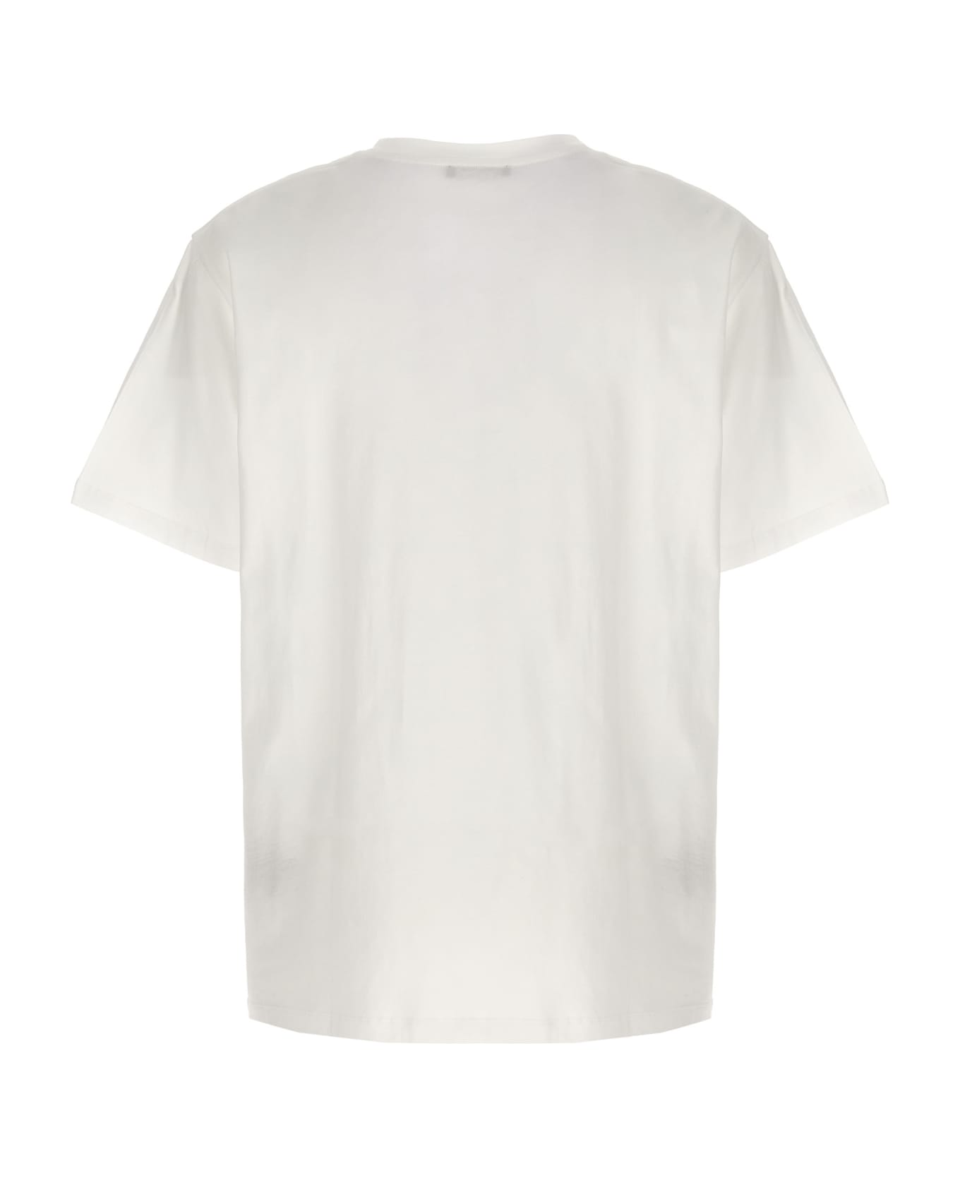 Balmain T-shirt With Flocked Coin Print - White/Black