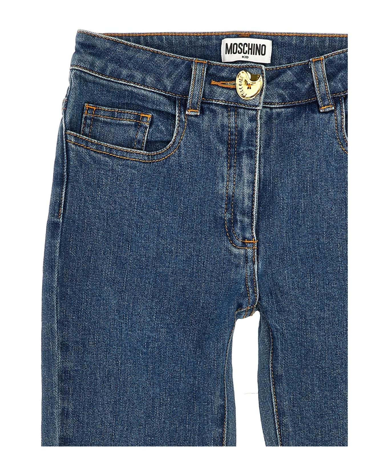 Moschino Button Detail Jeans - Blue