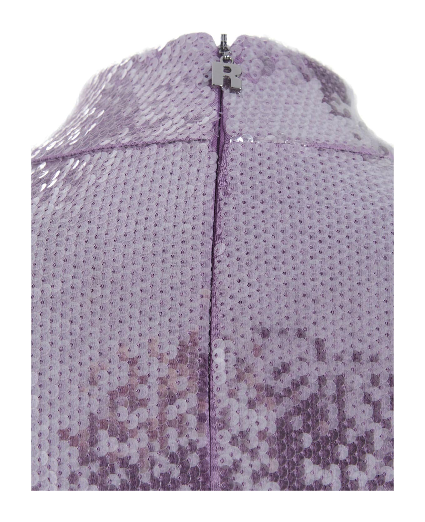 Rotate by Birger Christensen Sequin Cropped Top - Purple