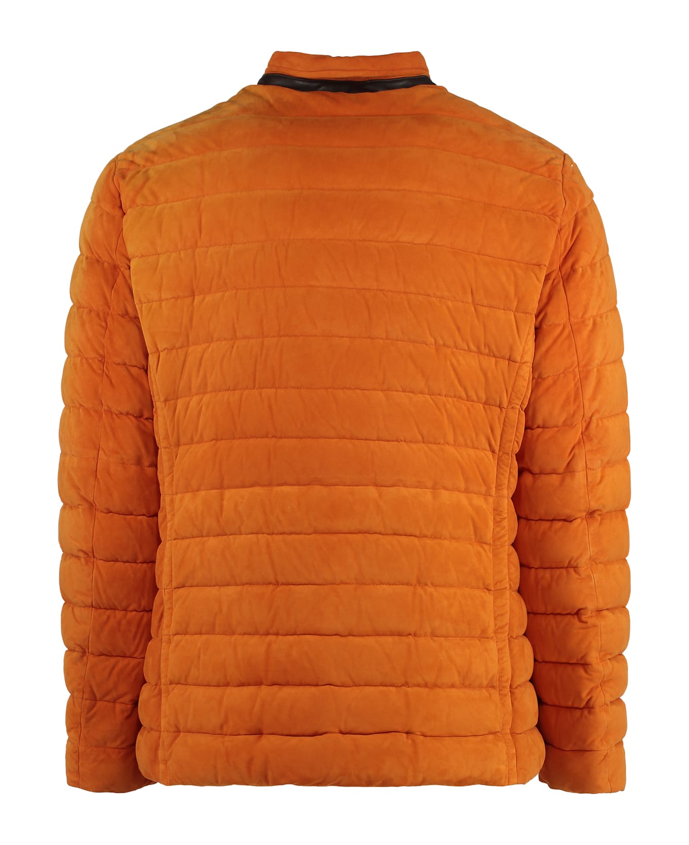 Moorer Zavyer Leather Padded Jacket - Orange