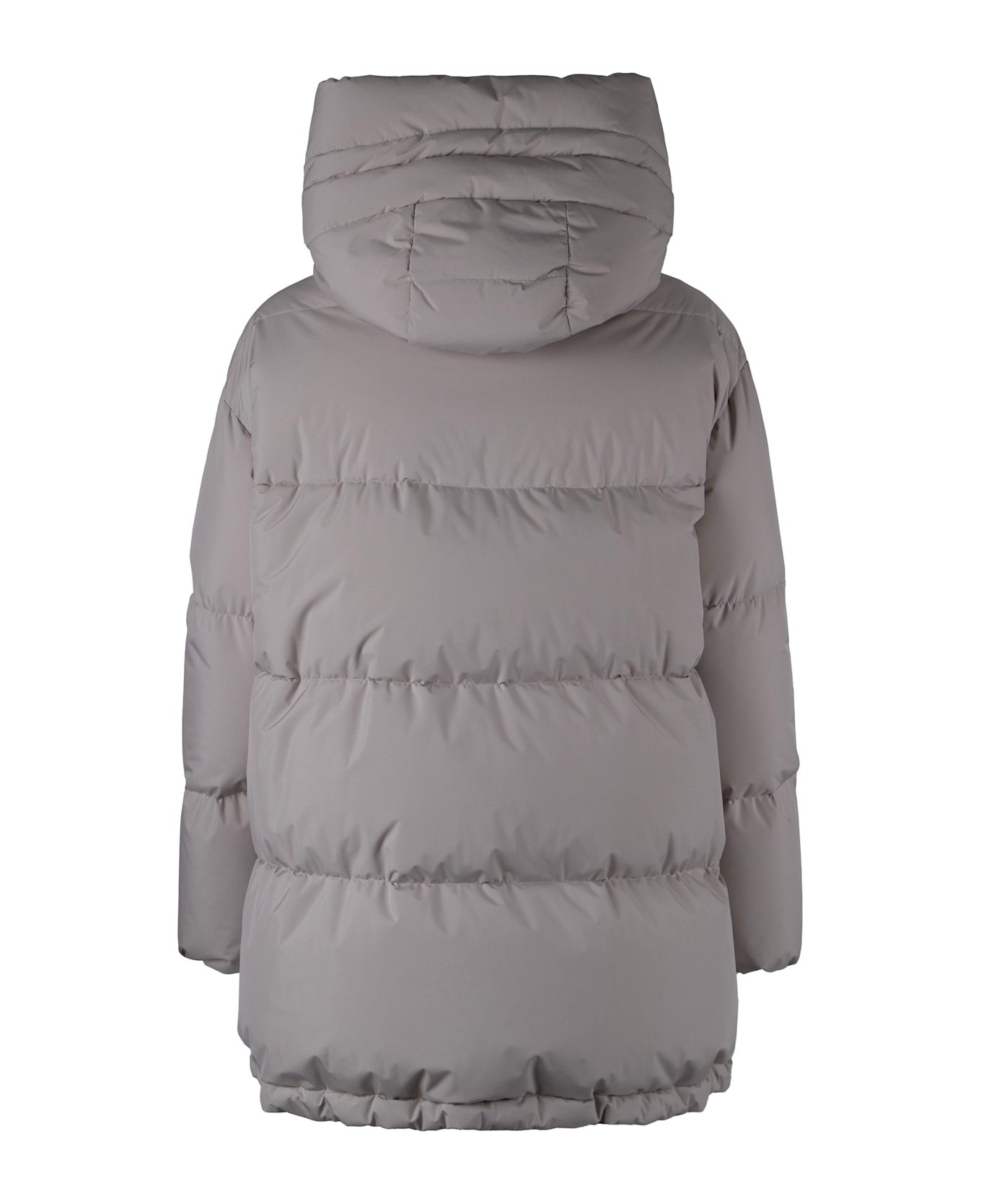 Moorer Calliope Hooded Short Down Jacket - grey