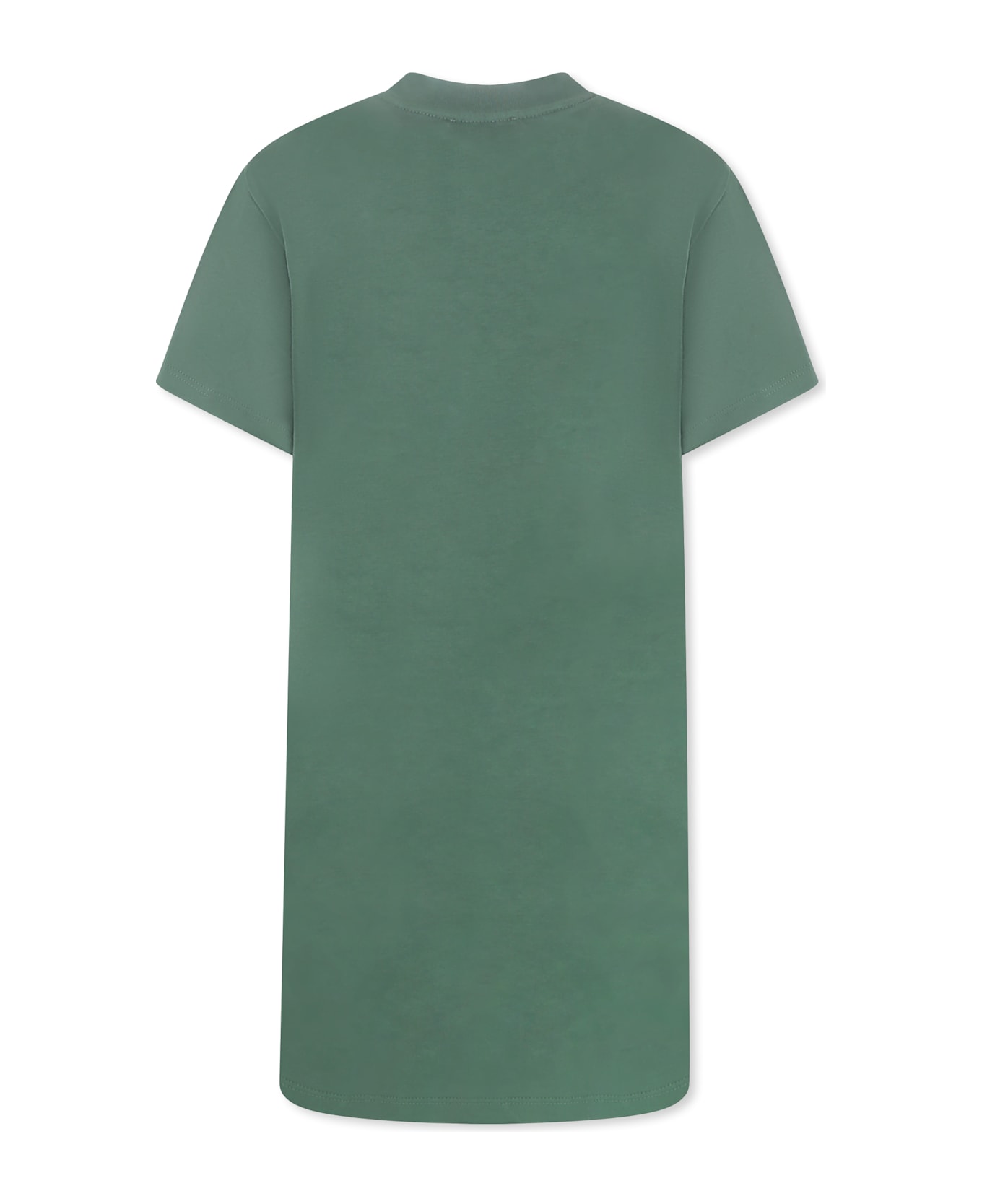Lanvin Green Dress For Girl With Logo - Green