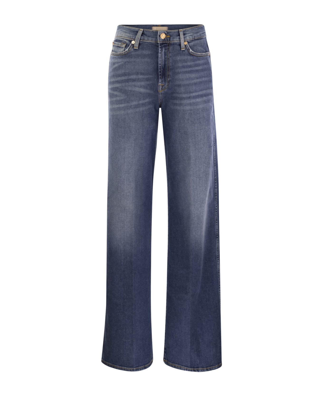 7 For All Mankind Lotta Luxe Vintage - High Waisted Jeans - Blue