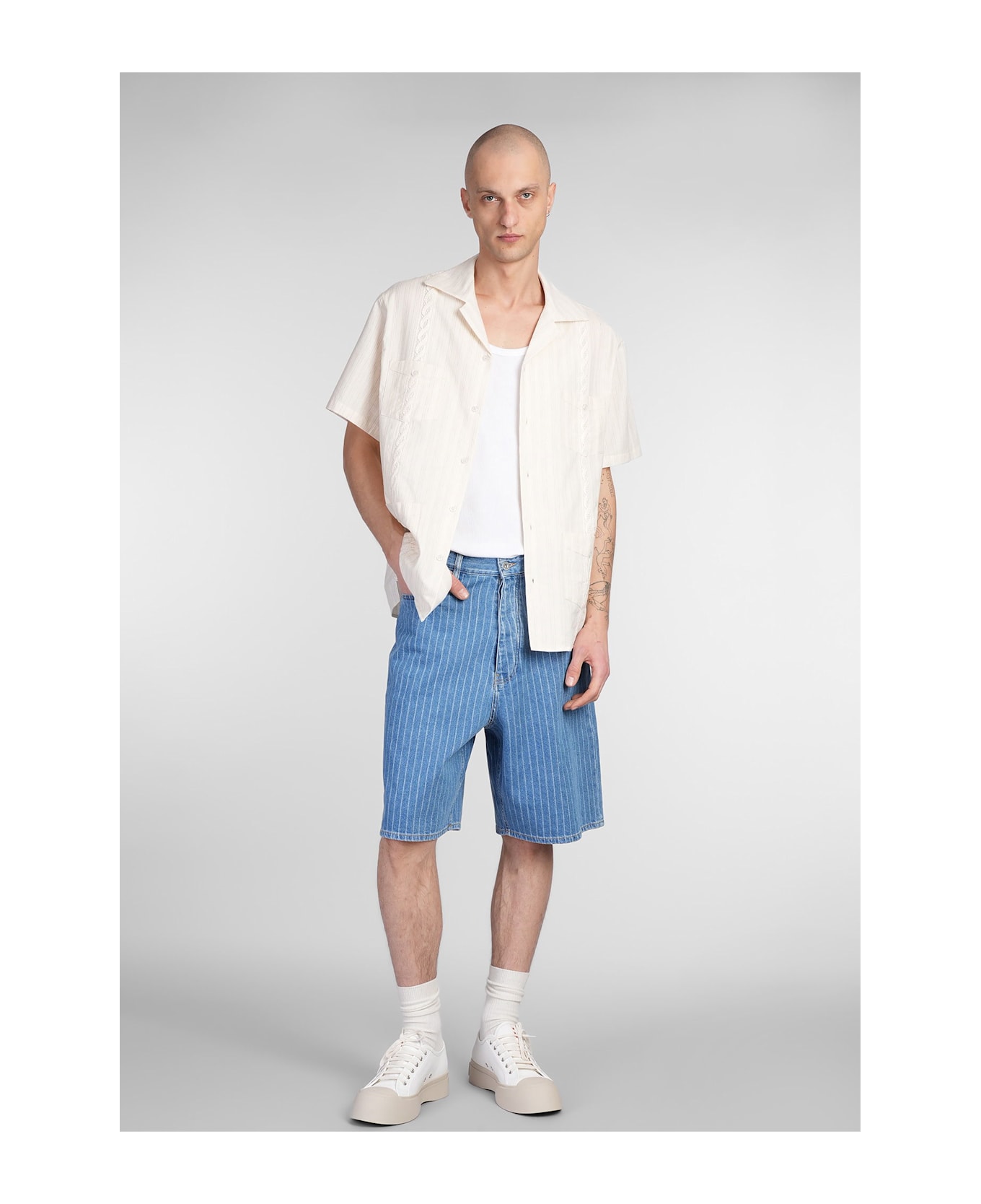 Drôle de Monsieur Shirt In Beige Cotton - beige