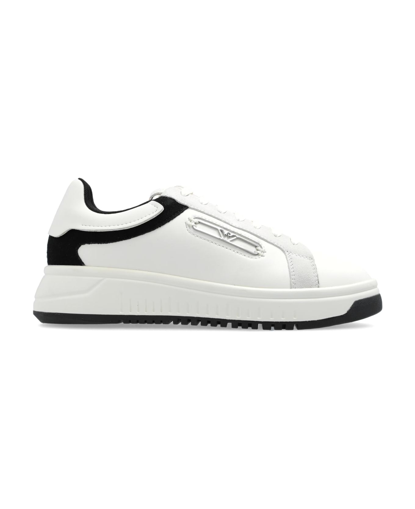 Emporio Armani Sport Shoes With Logo - White