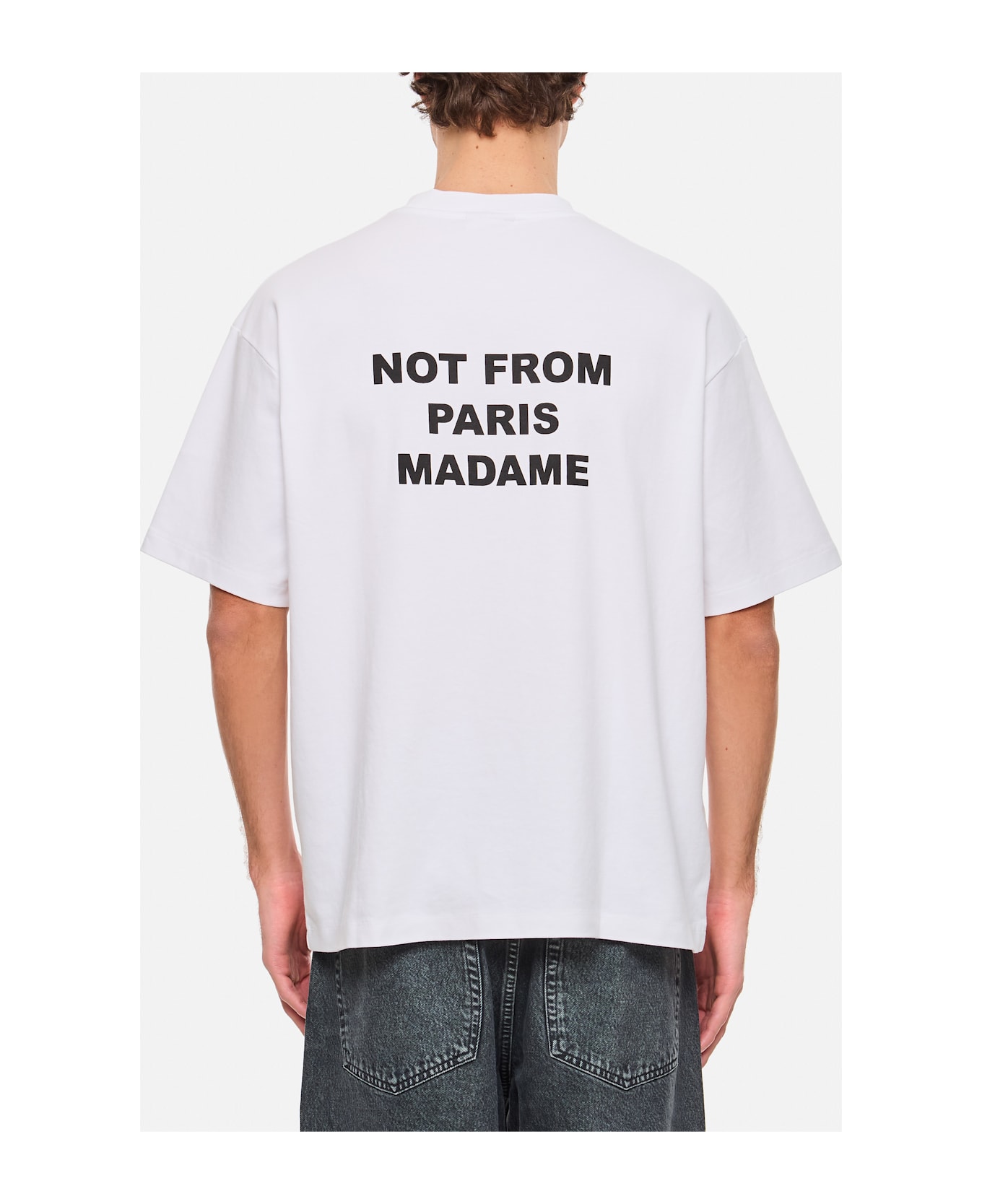 Drôle de Monsieur T-shirt Slogan - White
