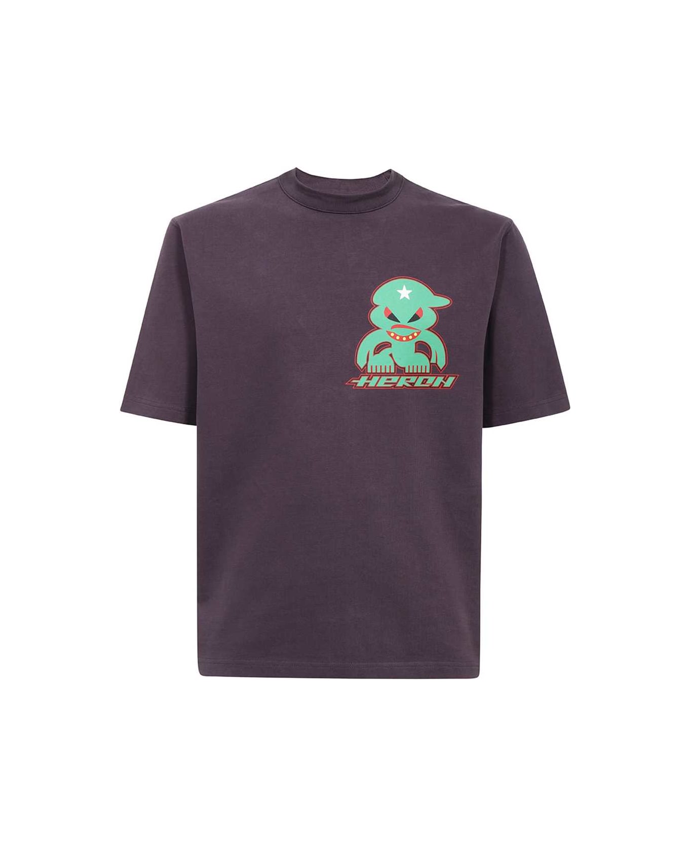 HERON PRESTON Cotton T-shirt - purple