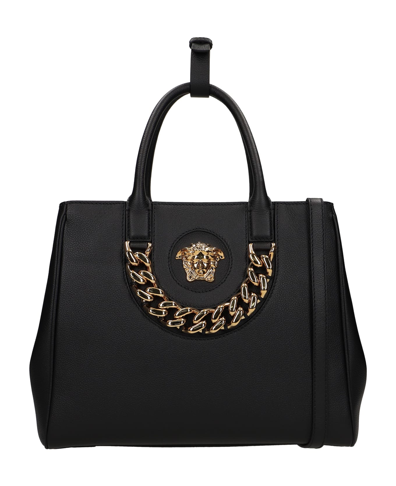 Versace La Medusa Tote In Black Leather italist