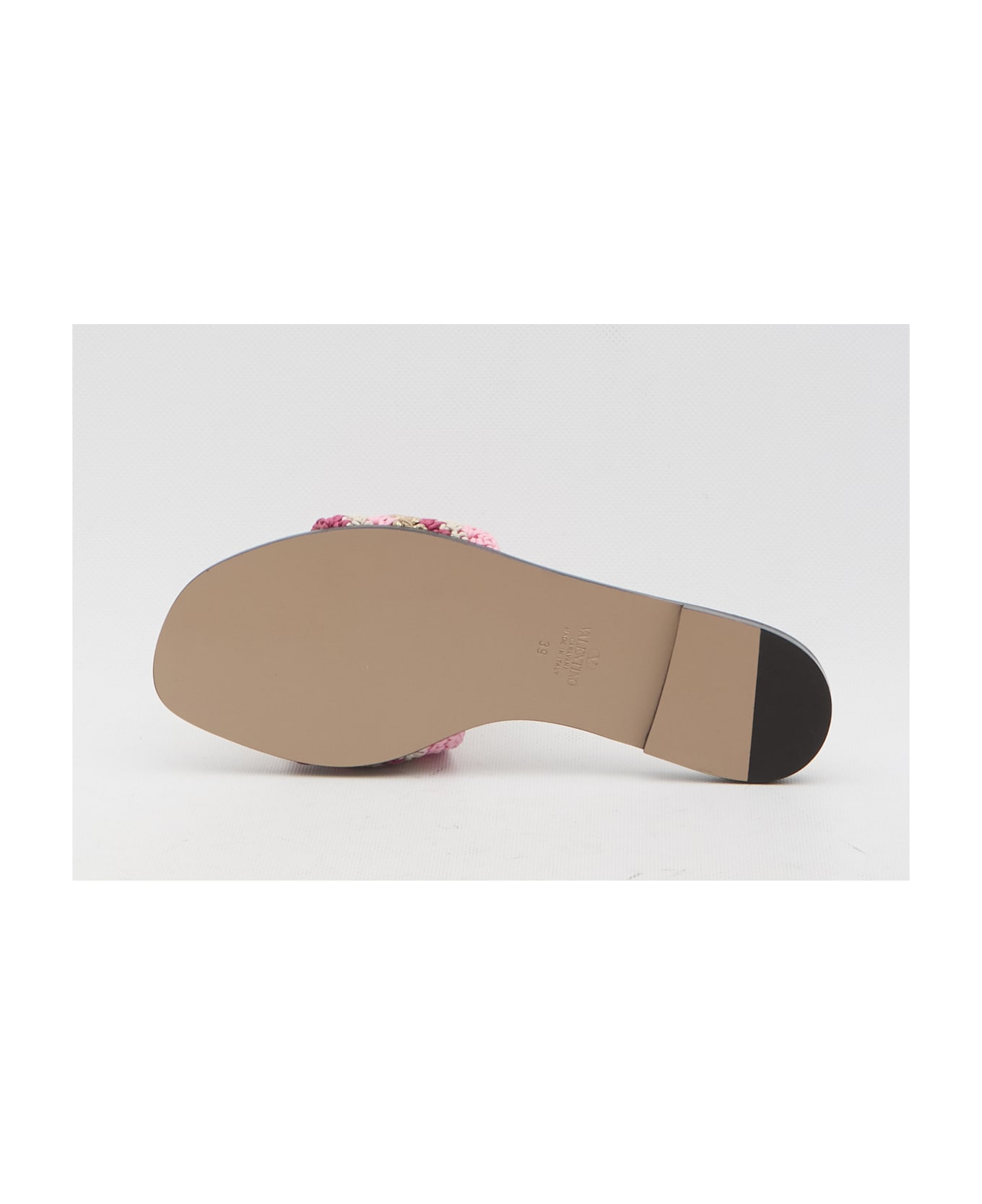 Valentino Garavani Vlogo Signature Slide Sandals - GOLD サンダル