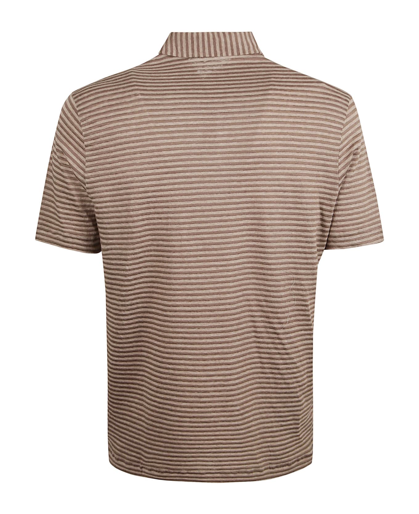 Zanone Regular Stripe Polo Shirt - Terra Beige