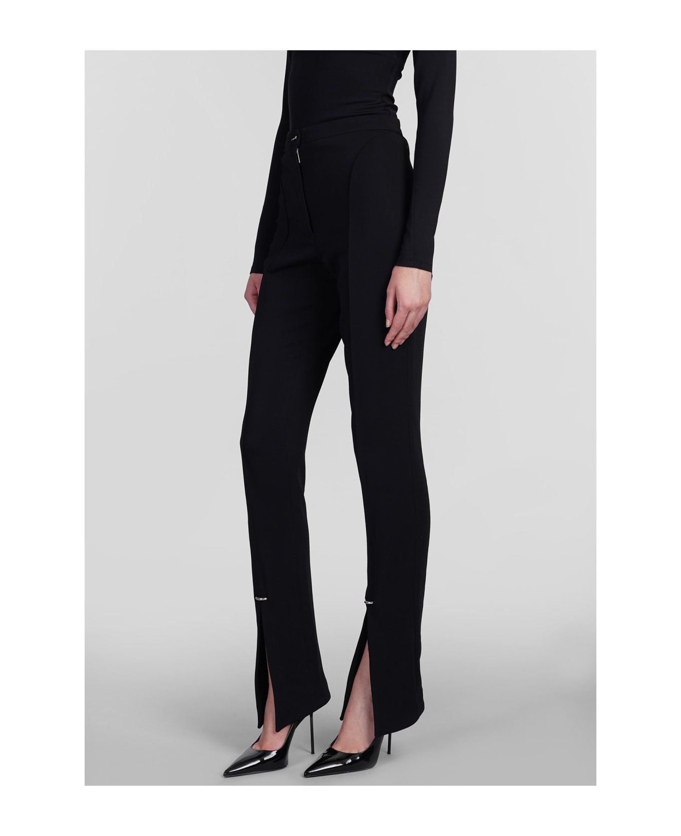 Mugler Pants In Black Viscose - black ボトムス