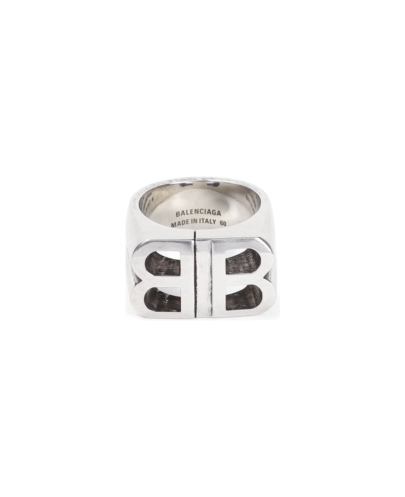 Balenciaga Pitbull Signet Ring - Antique Silver