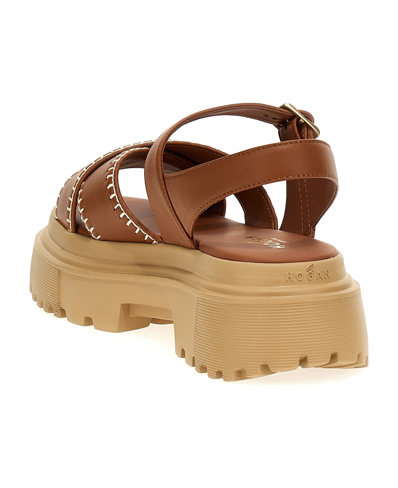 Hogan Leather Sandals - Leather Brown サンダル