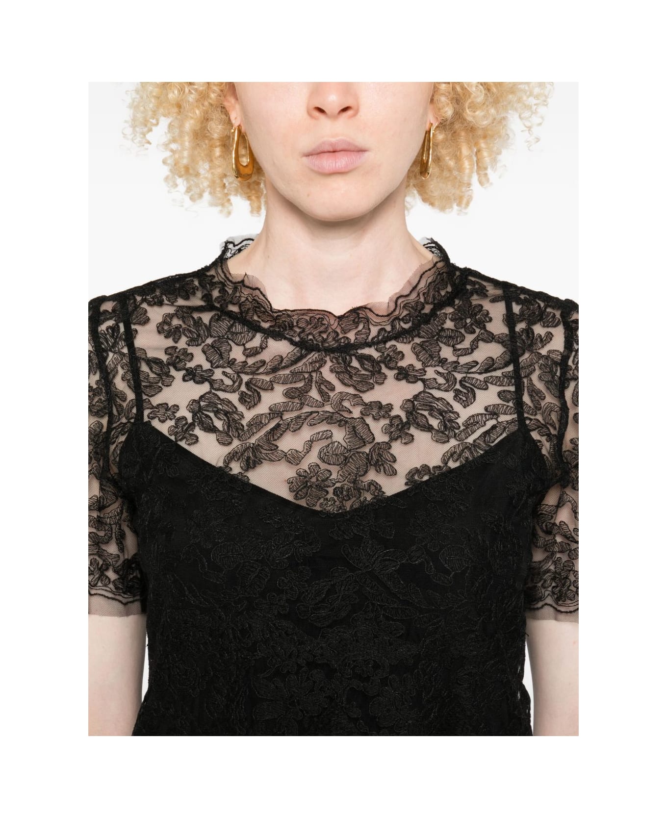 Ermanno Scervino Lace T-shirt - Black
