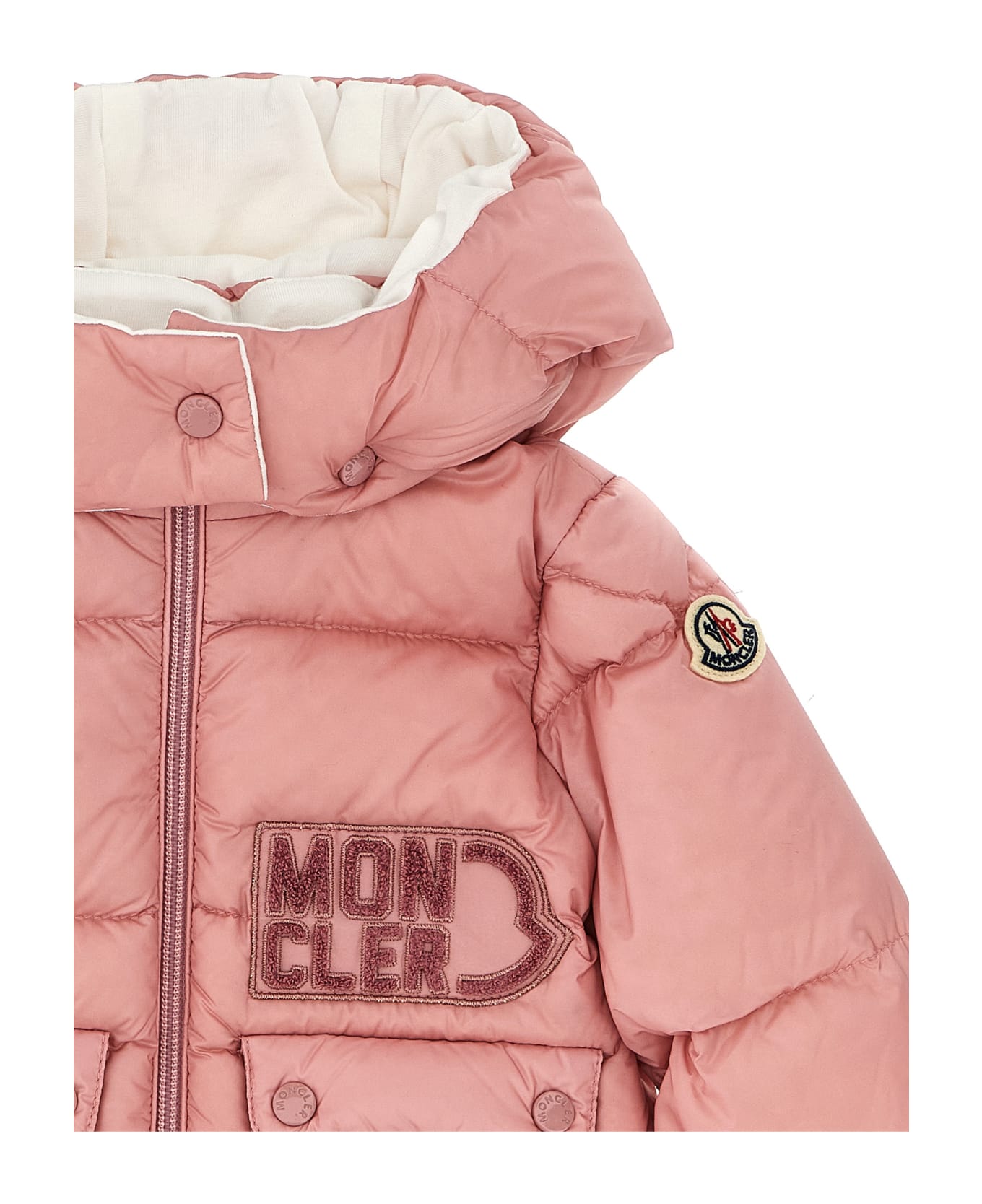 Moncler 'abbaye' Down Jacket - Pink コート＆ジャケット