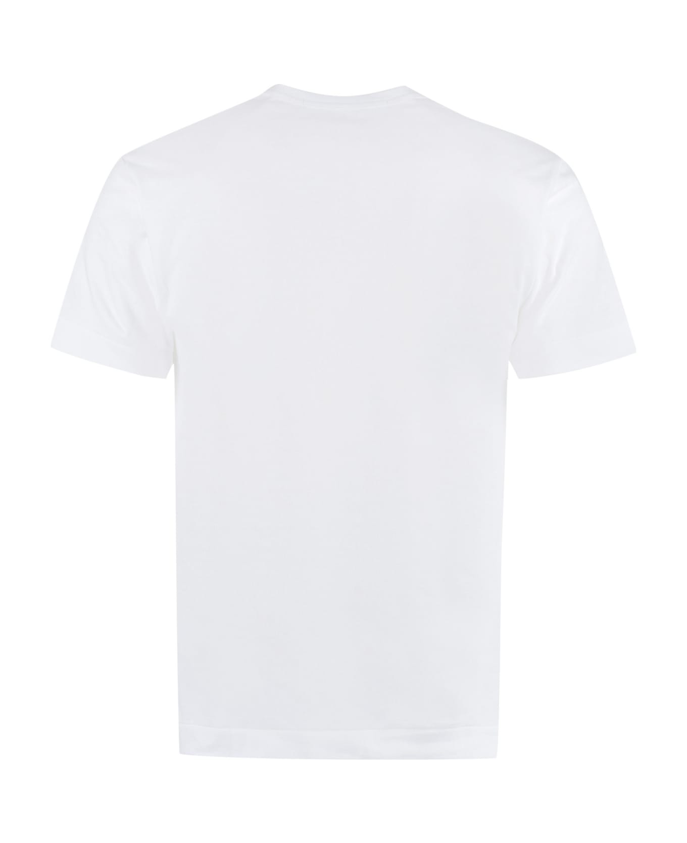 Comme des Garçons Play Printed Cotton T-shirt - White