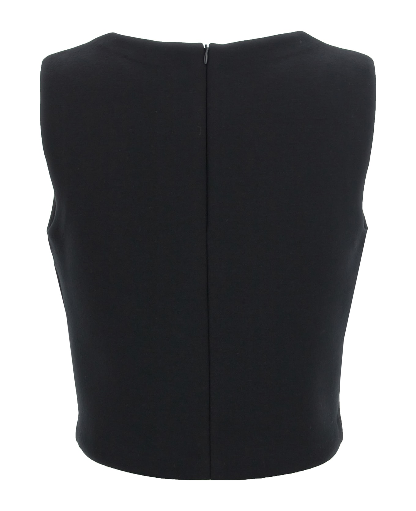 'S Max Mara 'dazzy' Cropped Top - Black  