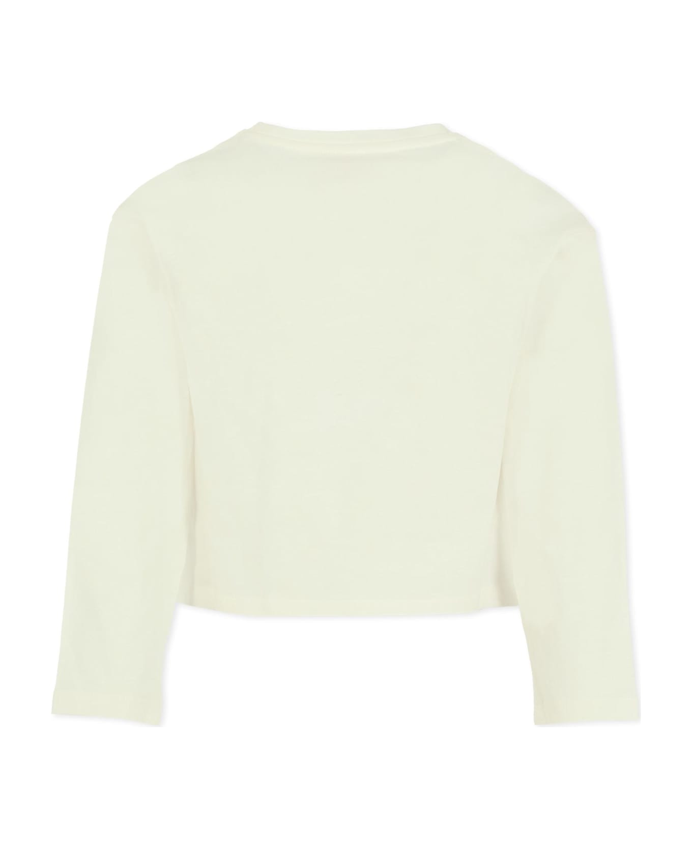 Michael Kors Ivory T-shirt For Girl With Logo - Ivory