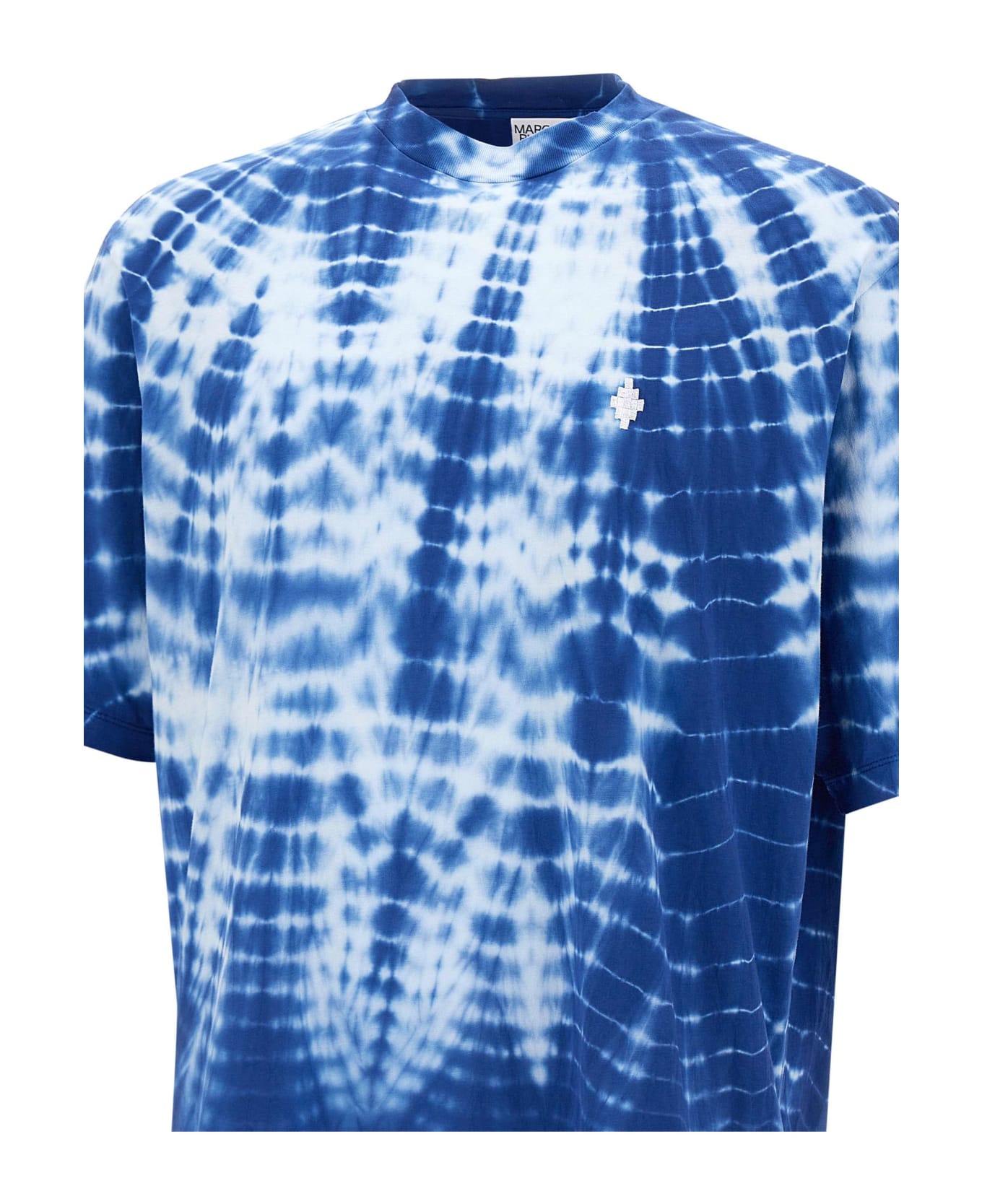Marcelo Burlon "aop Soundwaves Over Tee" Cotton T-shirt - BLUE/WHITE