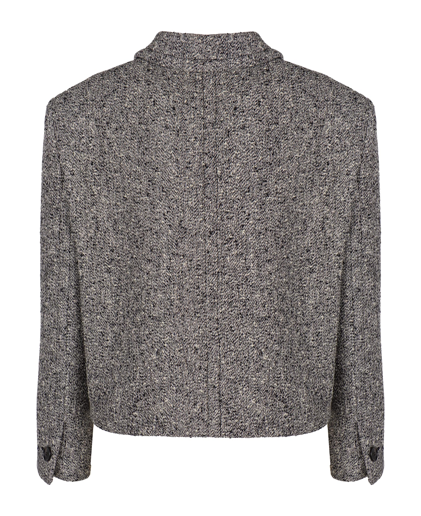Gucci Double Wool And Cotton Mouliné Jacket - grey