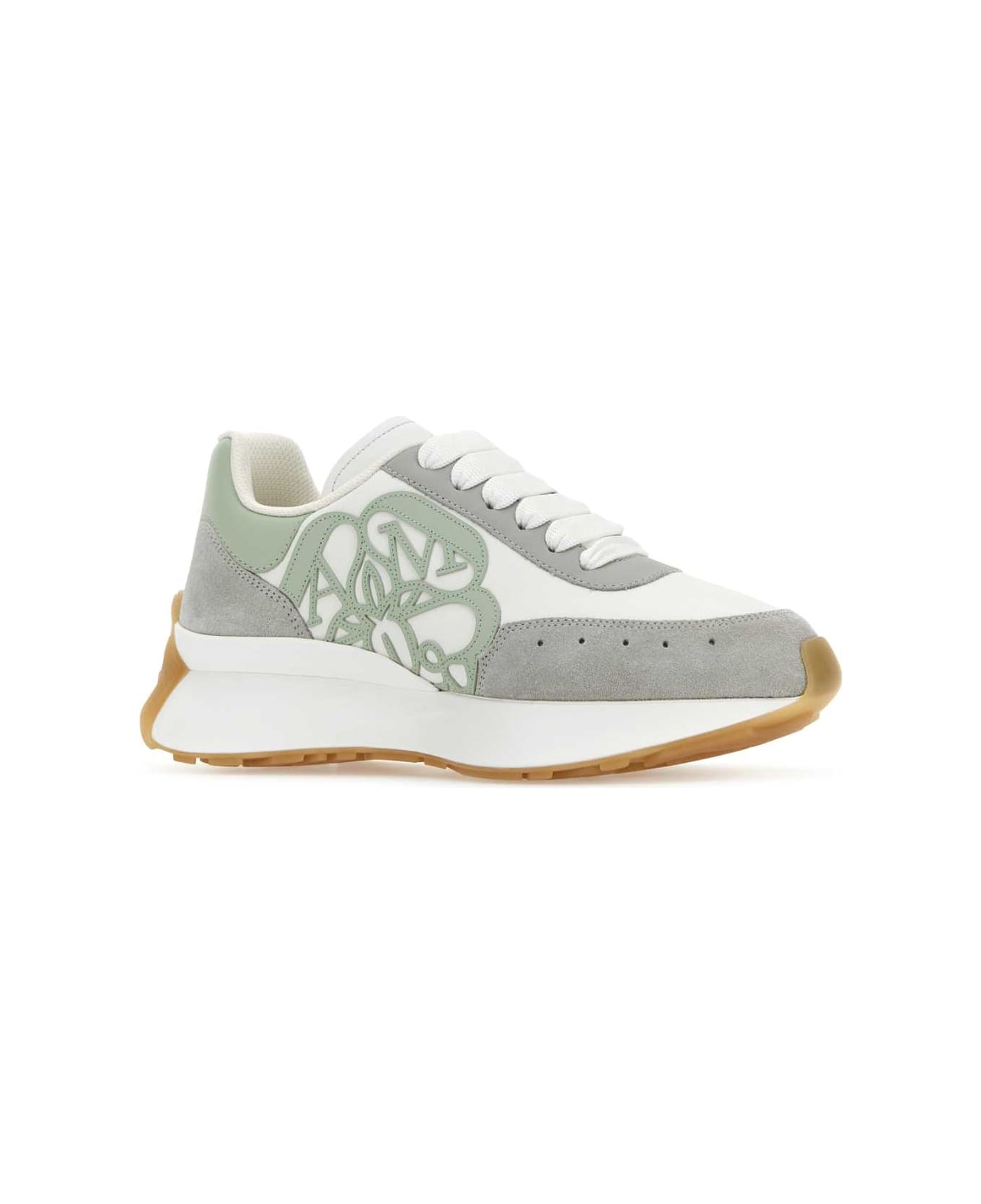 Alexander McQueen Multicolor Leather And Suede Sprint Runner Sneakers - WHCELIMISIAM