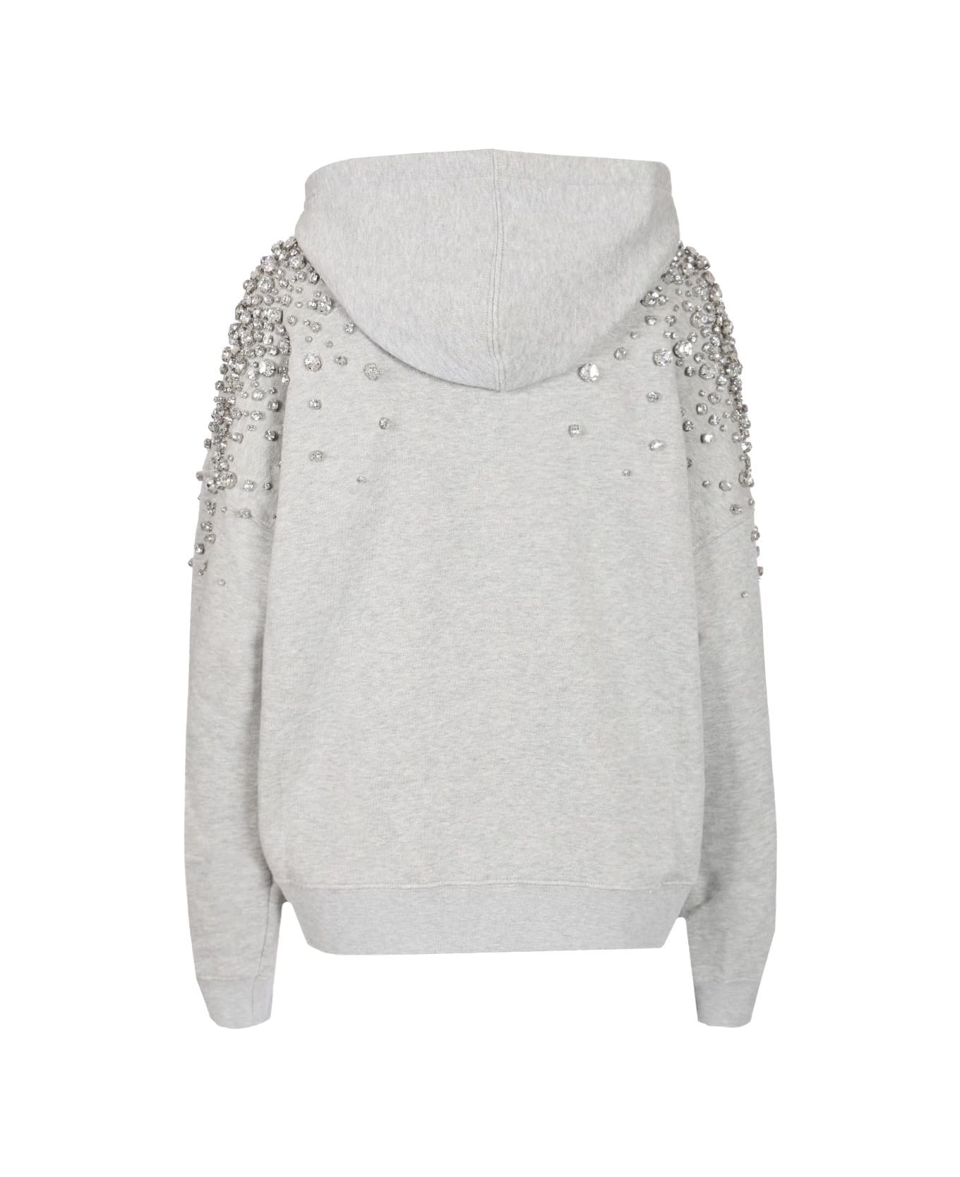 Golden Goose Grey Hoodie With Crystals - MULTICOLOUR