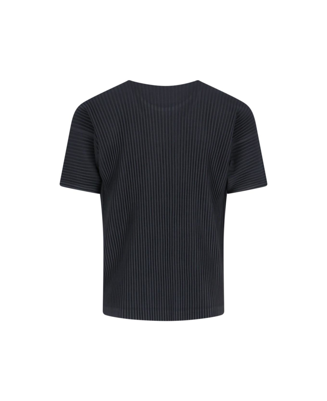 Homme Plissé Issey Miyake Pleated T-shirt - Black