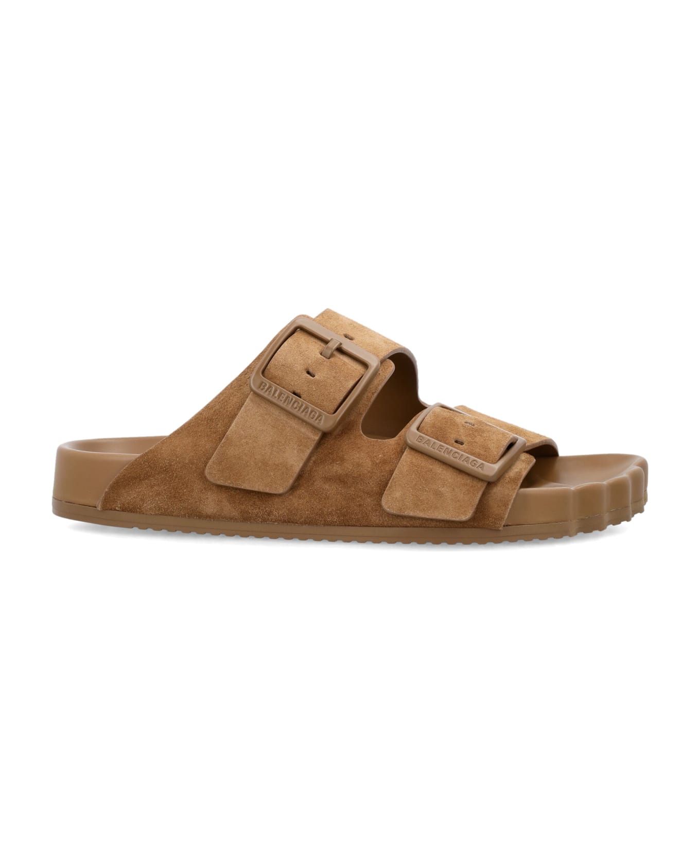 サンダル・ミュール BALENCIAGA Camel suede Sunday slippers (761342WCGA1 2200) Balenciaga Camel Suede Sunday Slippers | italist