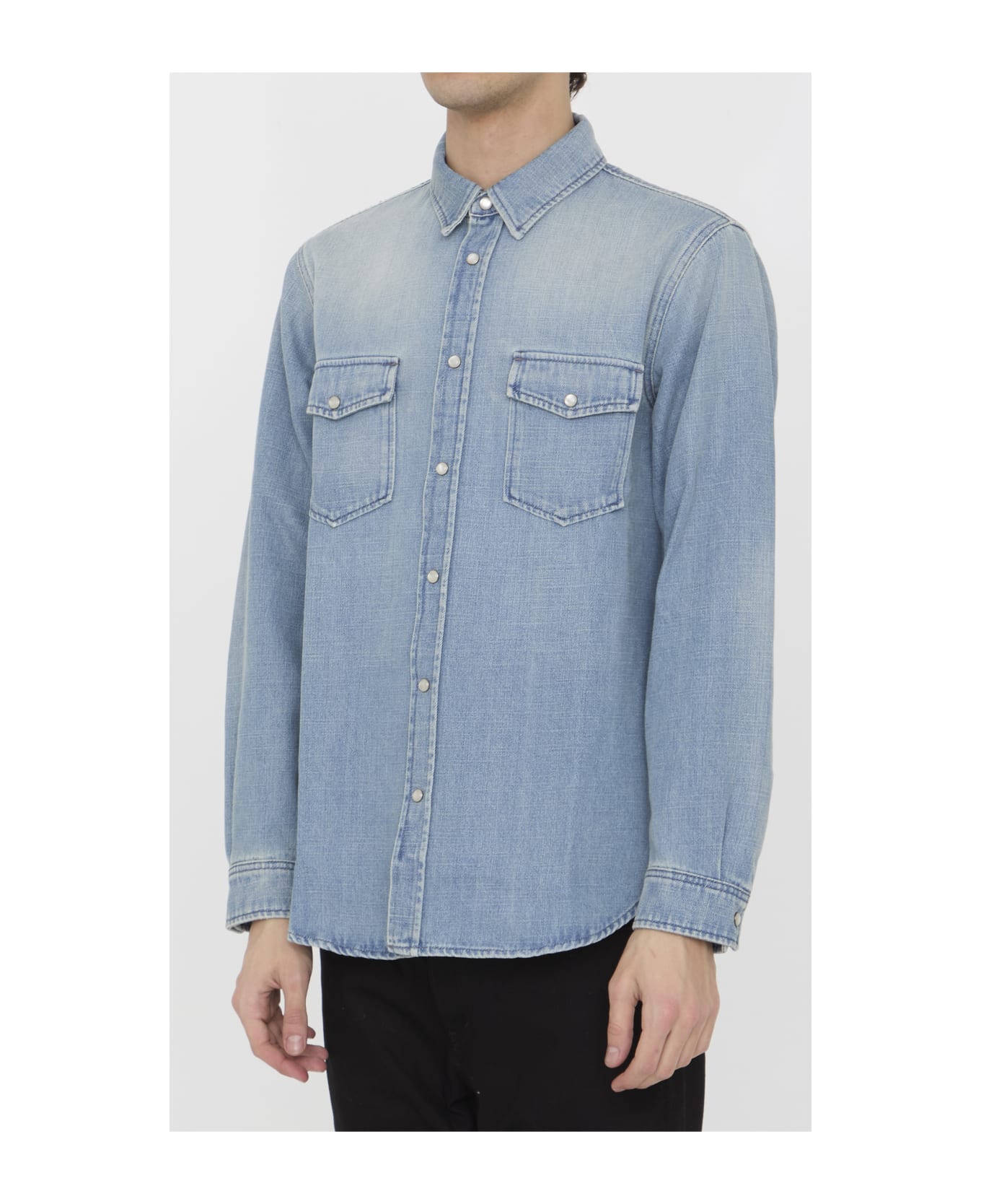 Saint Laurent Oversize Shirt - LIGHT JAPANESE BLUE シャツ