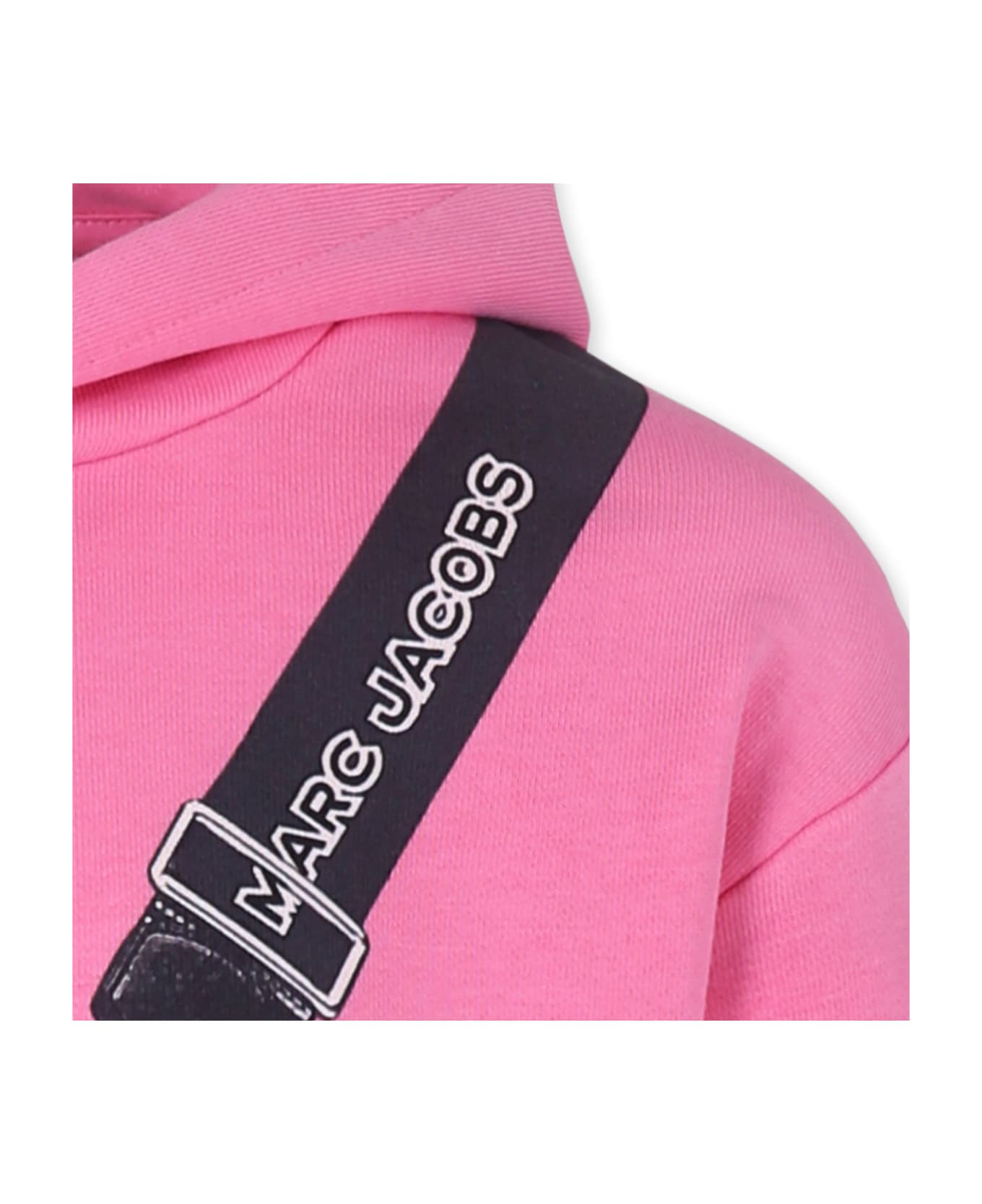 Marc Jacobs Pink Sweatshirt For Girl With Bag Print - Pink