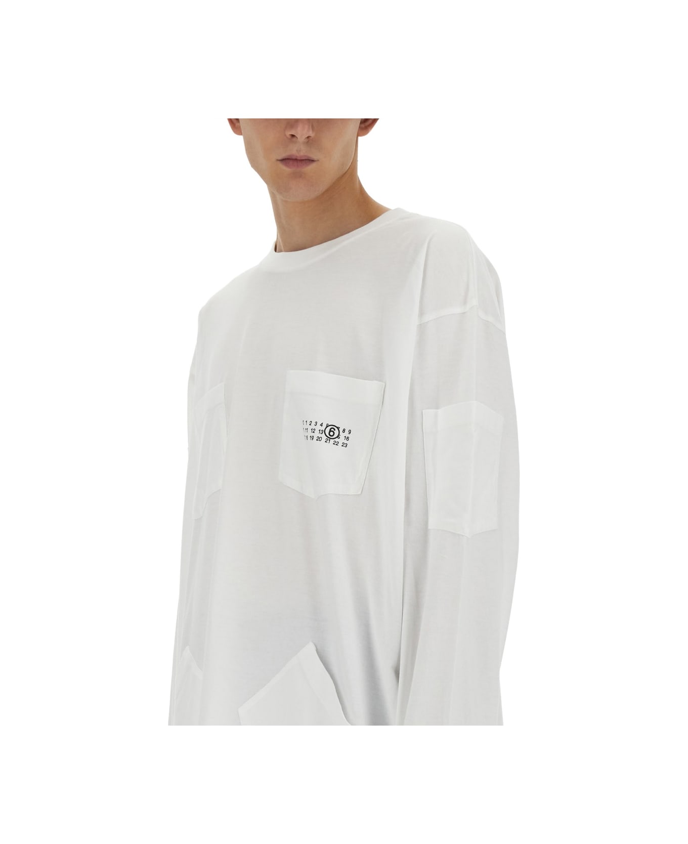 MM6 Maison Margiela T-shirt With Logo - WHITE