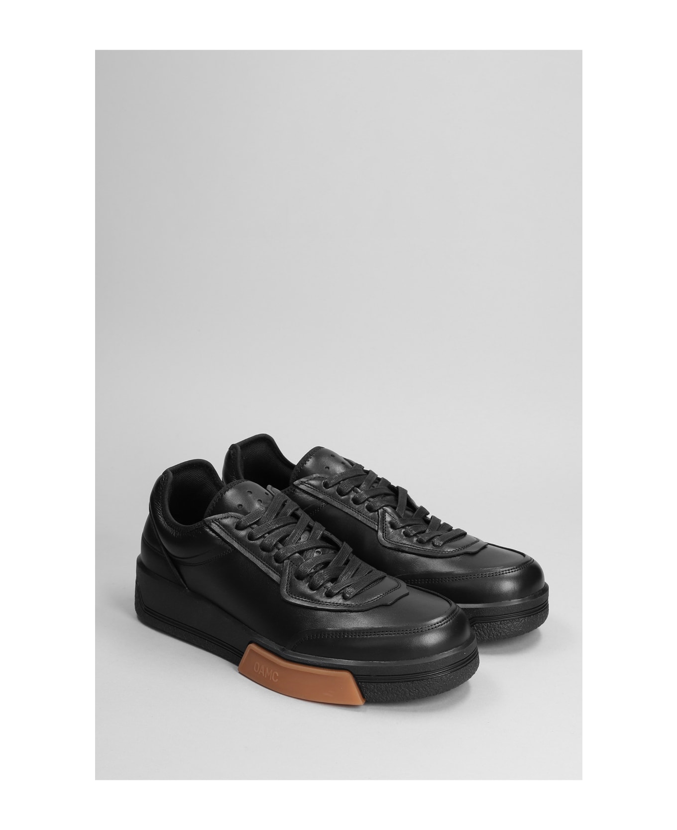 OAMC Cosmos Sneakers In Black Leather