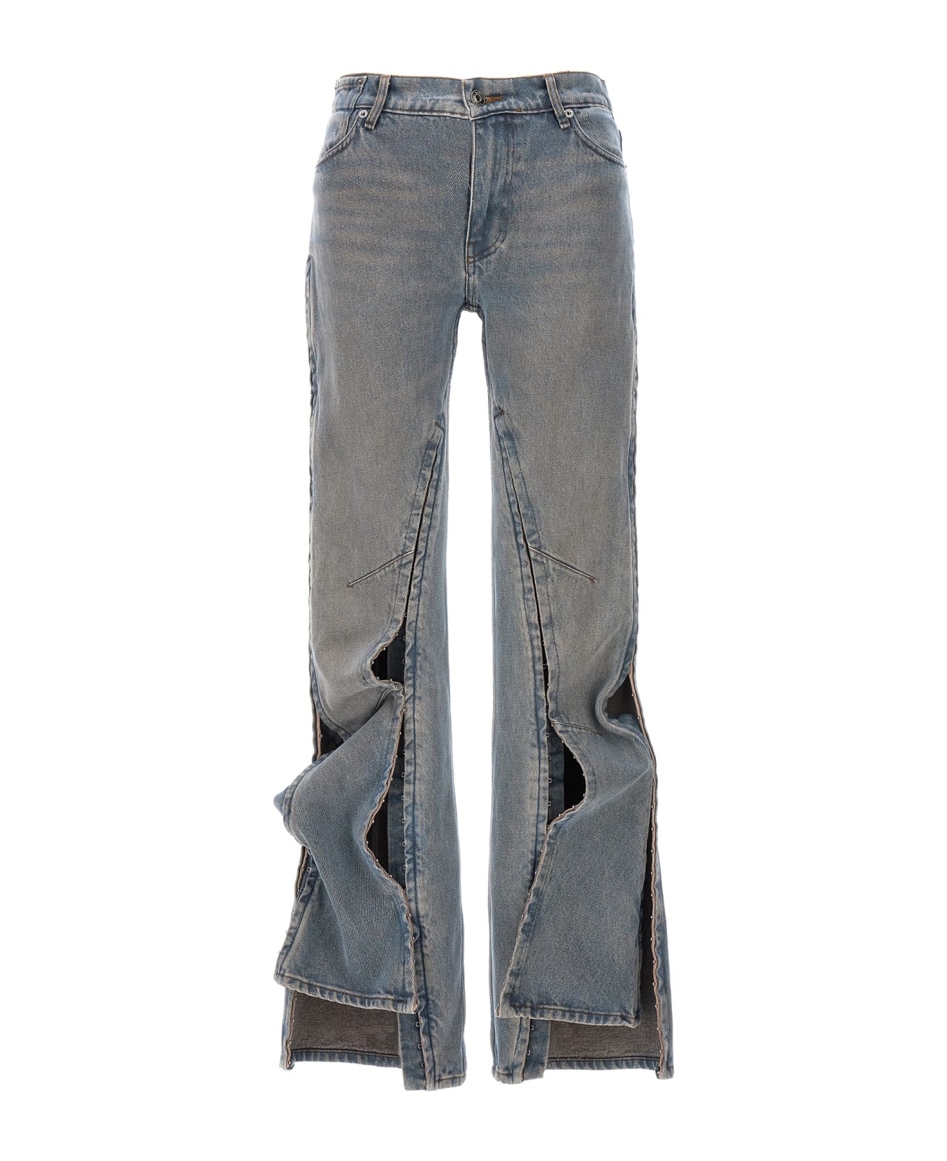 Y/Project 'hook And Eye' Jeans - Light Blue