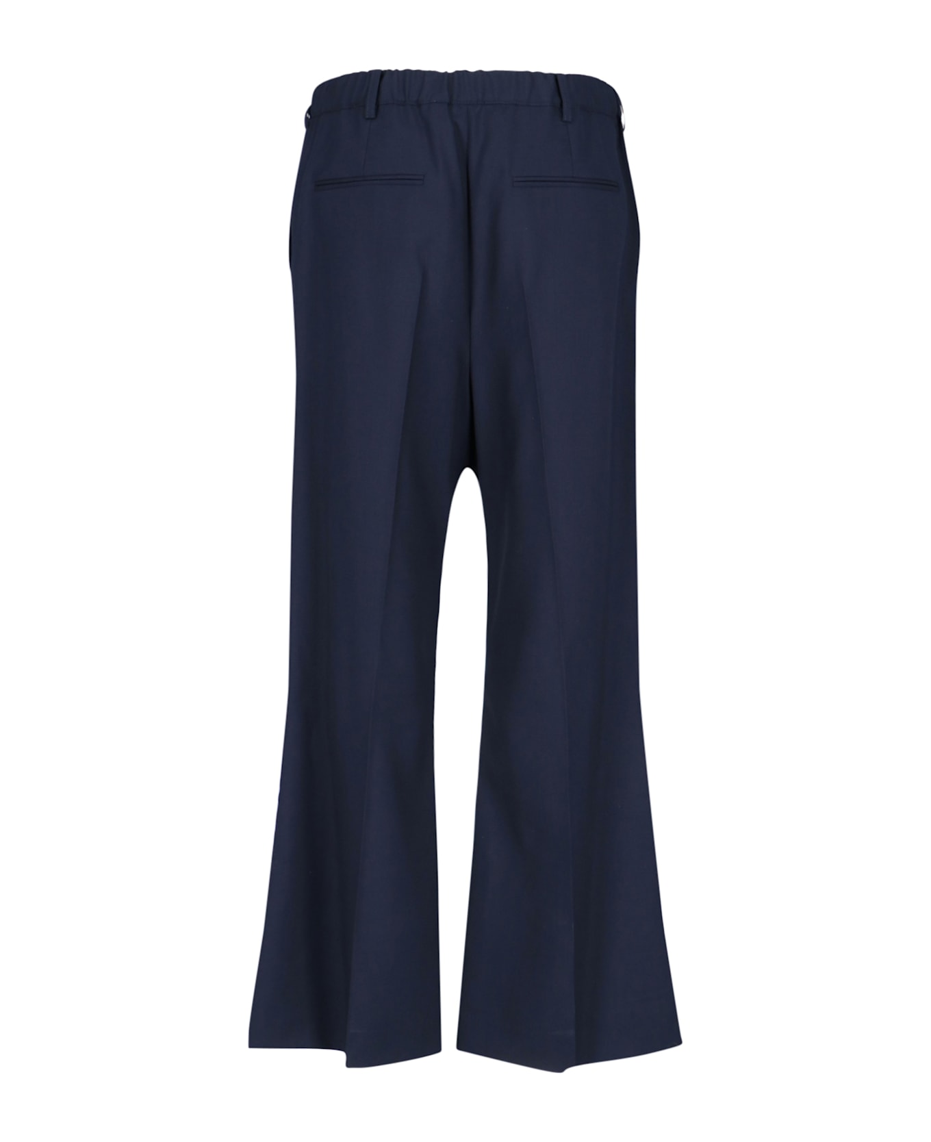 Marni Virgin Wool Bootcut Pants - BLUBLACK