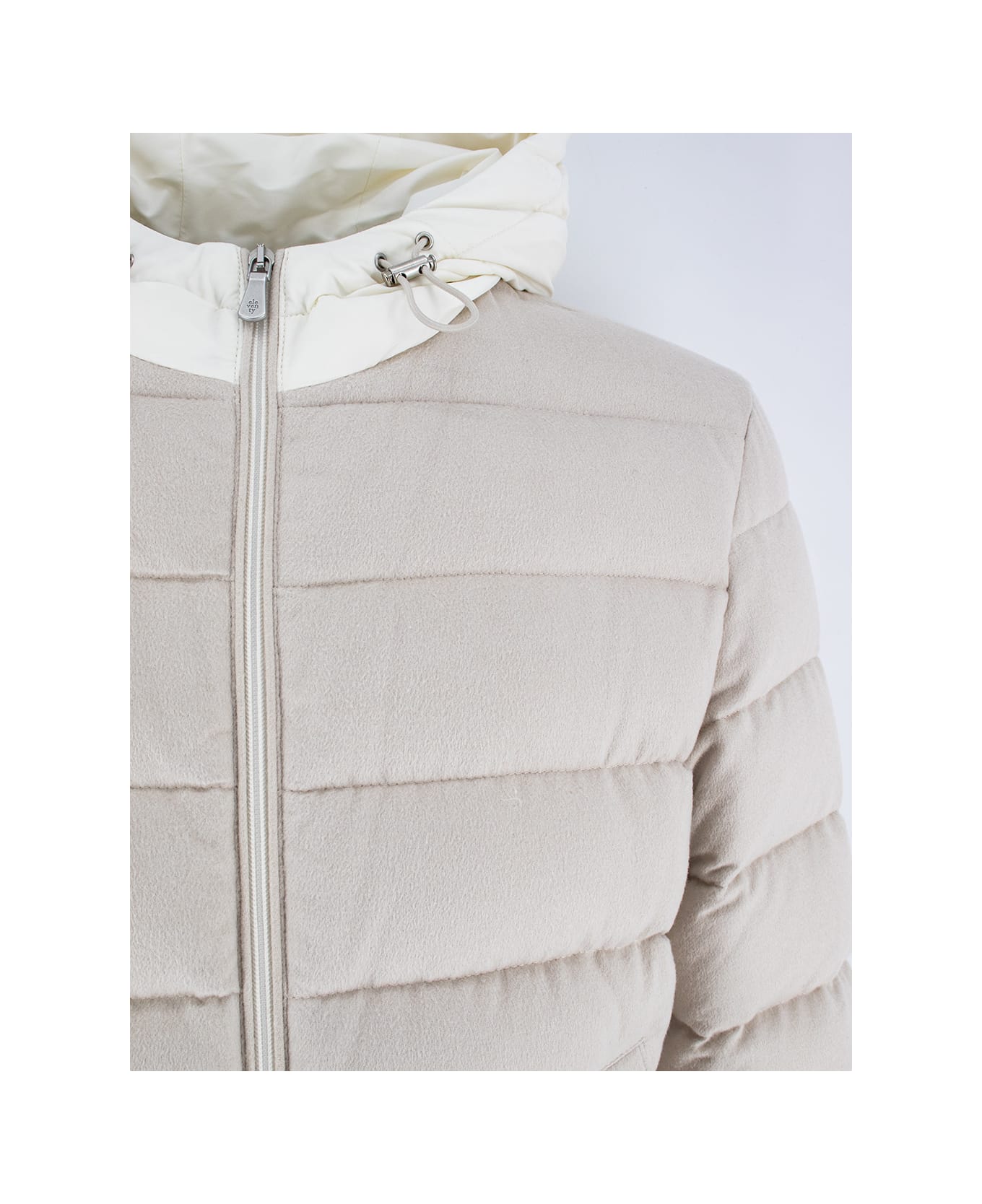 Eleventy Down Jacket - SAND AND IVORY