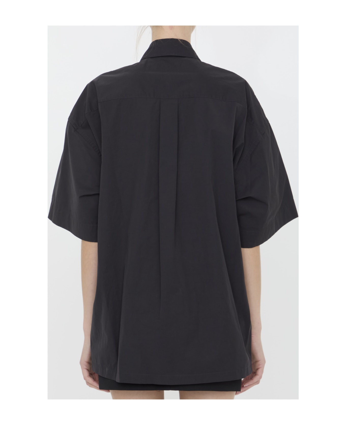 Alexander Wang Belted Mini Shirtdress - BLACK