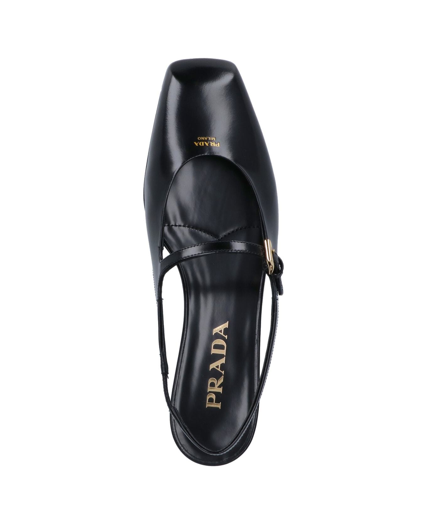 Prada Logo Slingback Pumps - Black  