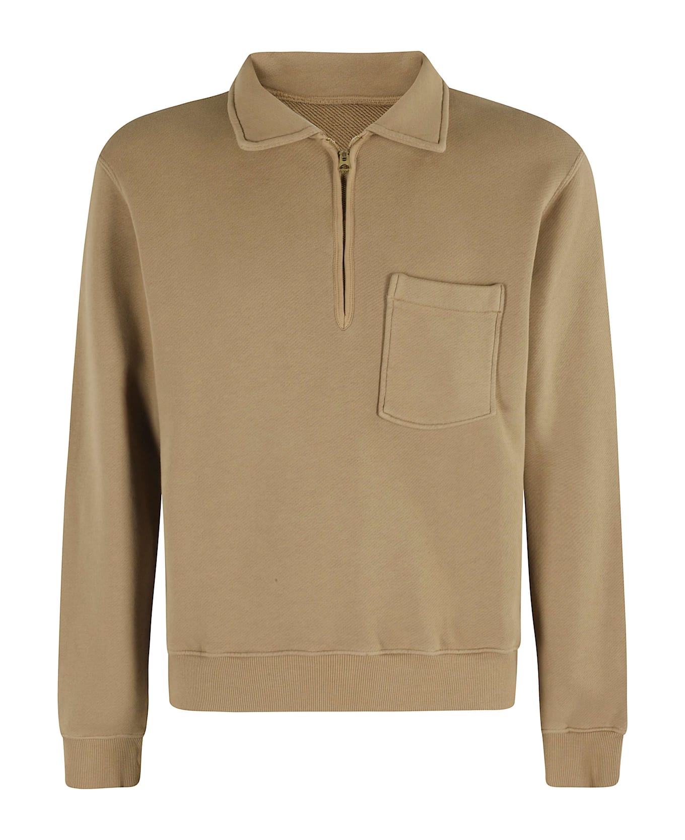 Fortela Woven Zip-up Sweatshirt - Tobacco Tob