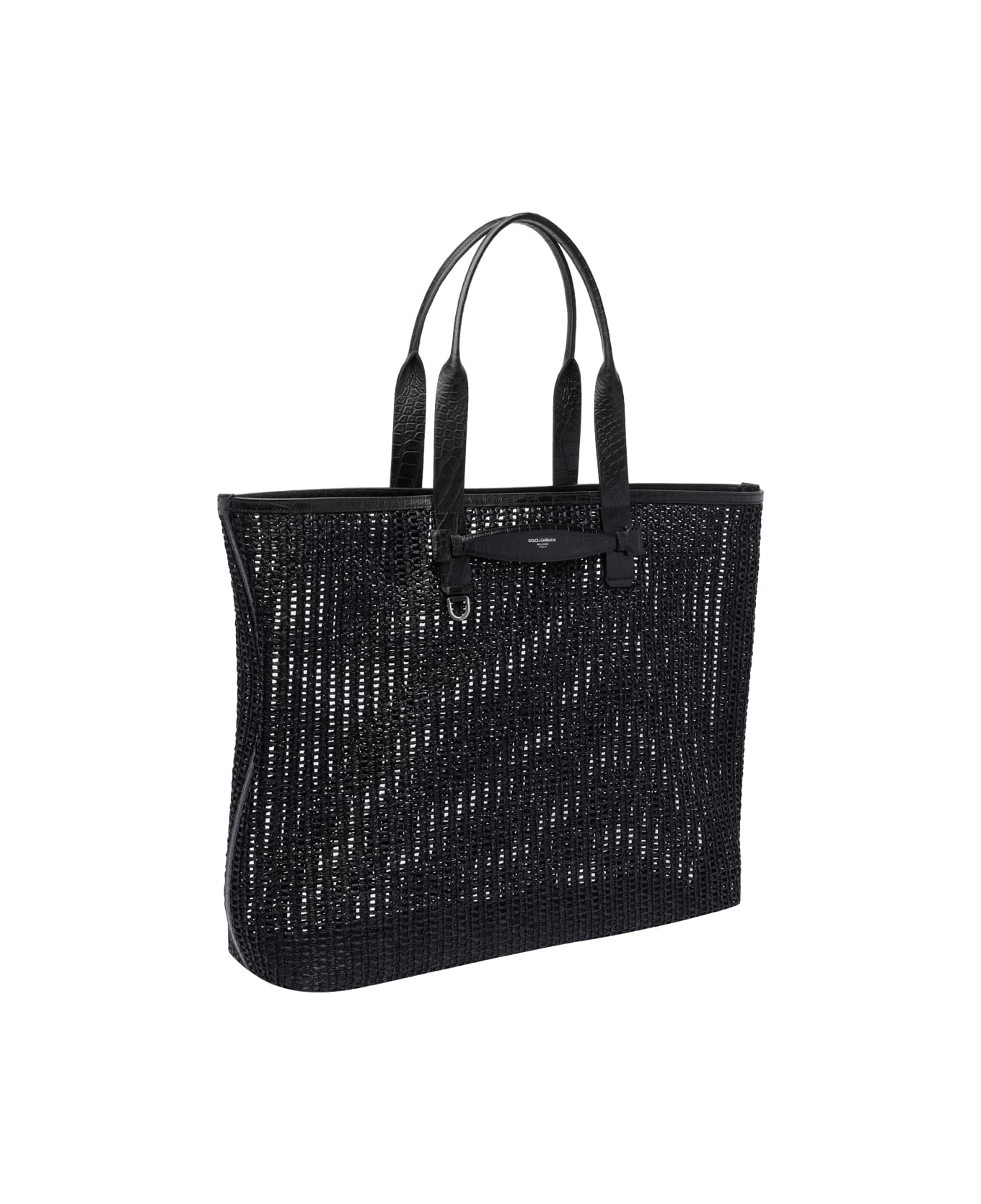 Dolce & Gabbana Crochet Shopping Bag - Black